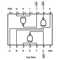 4023B pinout diagram