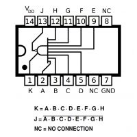 4068B pinout diagram